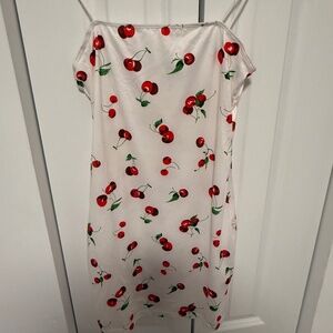 Cherry Print Slip Dress